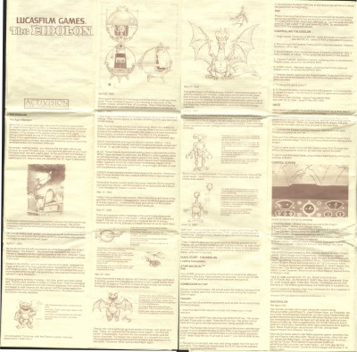 Instructions or manual scan of Eidolon, The Instructions/Manual Scan
