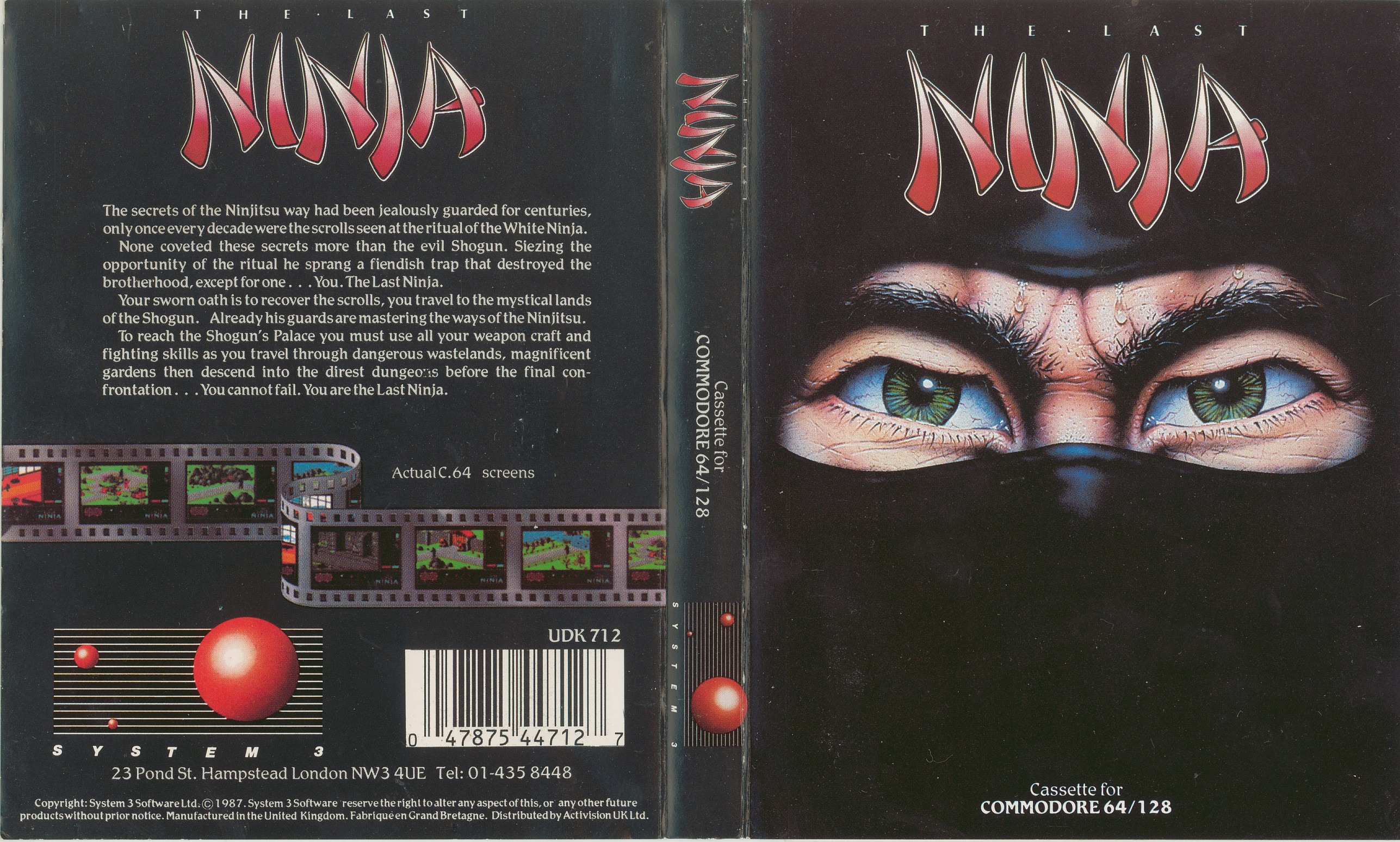 GameBox 64 Inlay Scans for Last Ninja, The by System 3